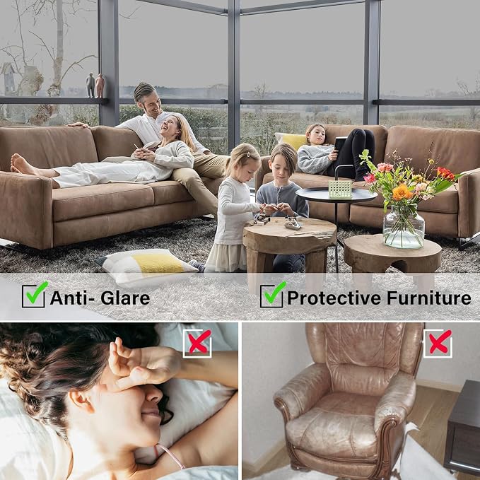 Kromapolis One Way Window Privacy Film Reflective Mirror Home Window Tint - Image 4
