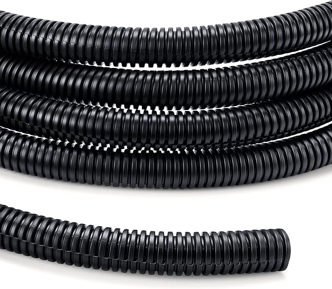 Wire Loom Tubing 1/4"-6.6ft 3/8”-6.6ft 1/2”-6.6ft, YCLYC Split Loom Cord by YCLYC
