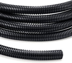 Wire Loom Tubing 1/4"-10ft 3/8”-10ft 1/2”-10ft, YCLYC Split Loom Cord Protectors by YCLYC