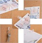 BESARME 200 Pcs Push Pins for Bulletin Board, Thumb Tacks for Cork Board | Clear - Image 5