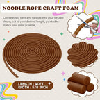 Frienda 5/8 Inch x 40 Ft Brown Foam Noodles - Image 2