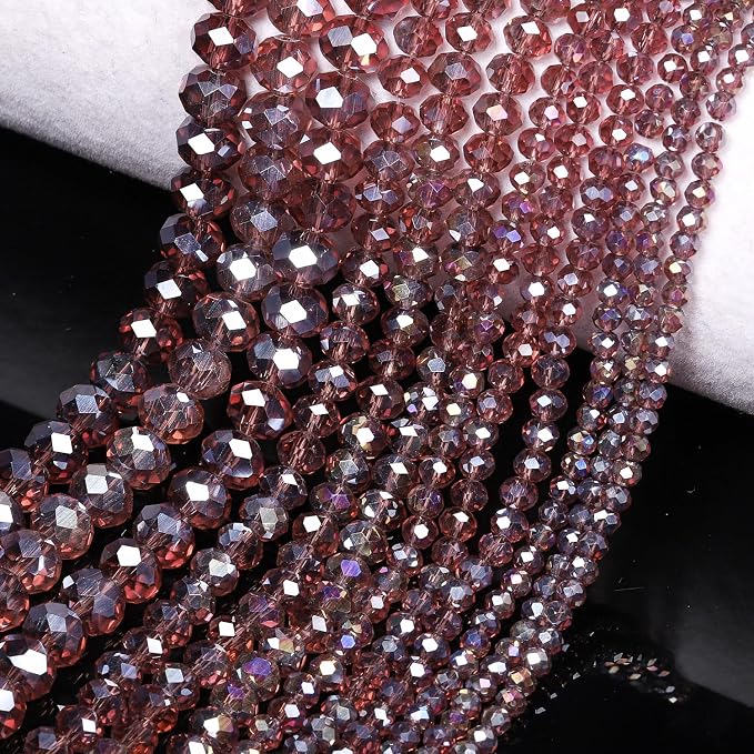 300pcs 8mm Crystal Glass Beads for Jewelry Making Faceted Rondelle Flat Beads - Image 8