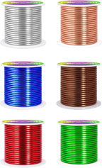Mandala Crafts 8 GA Green Brown Red Assorted Anodized Aluminum Craft Wire | 120 - Image 2