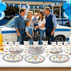 168Pcs Retro Race Car Birthday Party Decoration - Image 5