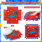Chunful 6 Sets Hero Themed Tied Pillow Craft Kit DIY Wow POW Boom Comic Hero - Image 2