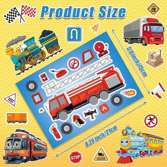 48 Sheets Create Vehicle of Dreams Stickers, Make Your Own Stickers - Image 2