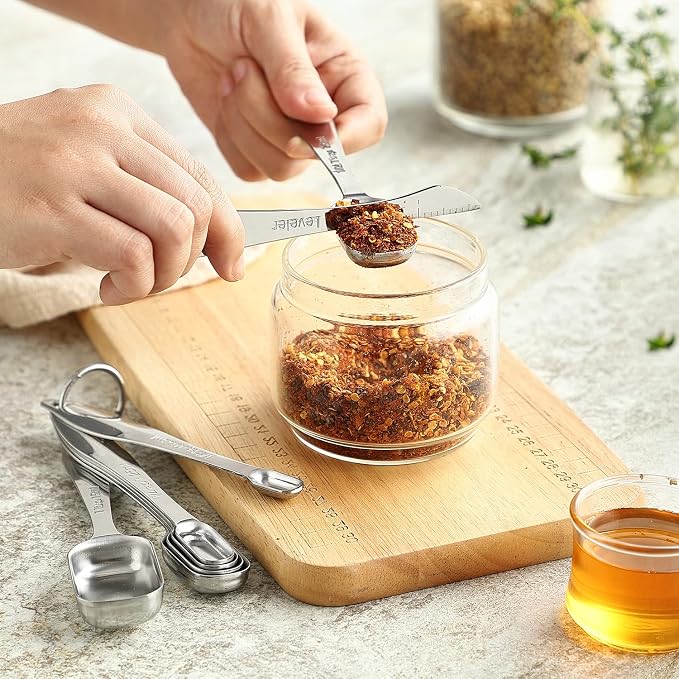 Spring Chef Stainless Steel Measuring Cups and Spoons Set of 20 w/Leveler | - Image 6