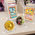 tutata Acrylic Trading Card Display Stand, 10 Pack Clear Card Stands, Card - Image 4