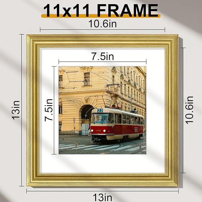 Vittanly 11x11 Picture Frames Set of 2, Ornate Vintage Photo Frame - Image 2