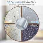 rabbitgoo Window Privacy Film, Stained Glass Cling, Tulip 35.4" x 118.1" | - Image 3