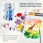 Nicpro Watercolor Paint Set for Adults, 36 Colors Watercolor Tube with10 Paint - Image 2