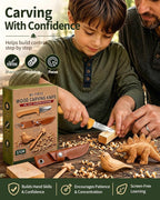 Whittling Knife for Kids, Safe Beginner Rounded Tip Wood Carving Knife for Boys - Image 5