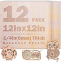 12 Pack Basswood Sheets 1/4 inch, 6mm Basswood by Unknown