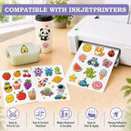 Aevdor 120-Sheet Glossy White Printable Vinyl Sticker Paper, Inkjet | Glossy - Image 4