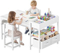 BOLUO Kids Art Table and Chair Set, Toddler Craft Table by BOLUO
