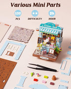 Rolife Miniature House Kits for Adults, Gelato Stall Mini Dollhouse Building - Image 4