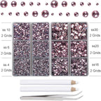 10000Pcs 2-Boxes Mixed Size Hot Fix Round Crystals Gems Glass Stones Hotfix - Image 3