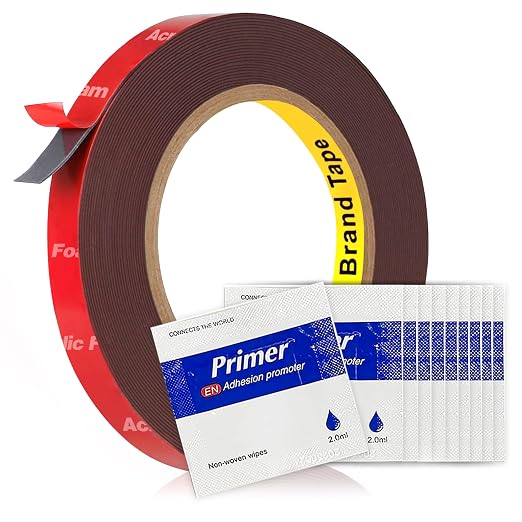 Tapsi Double Sided Tape Heavy Duty, Automotive-Grade Foam Mounting Tape 0.4in x by Tapsi