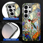 for Samsung Galaxy S26 Ultra Case, Hummingbird Wildflower Stained Glass Pattern - Image 6