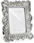 Cuspin 4x6 Picture Frame Silver, Vintage Ornate Palm Leaves Textured by Cuspin