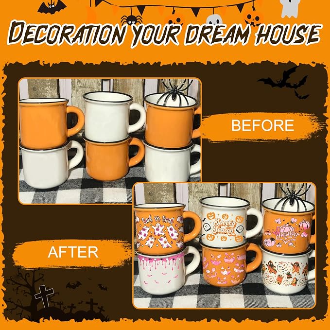 HTVSTD Halloween Permanent Adhesive Vinyl, 10 Sheets of 12x10 inches Pink - Image 4
