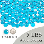 FANTIAN 5Lb Blue Flat Glass Marbles - Image 2