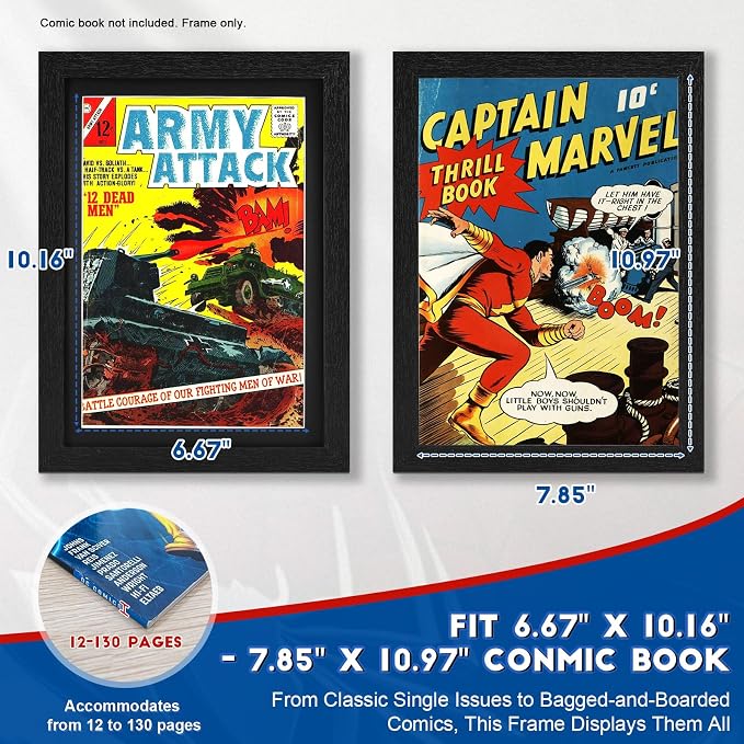 JupDec Comic Book Frame, Premium Wood Display Case - Image 2