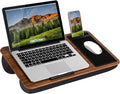 LAPGEAR Home Office Lap Desk – Espresso Woodgrain, Fits 15.6” Laptops by LapGear