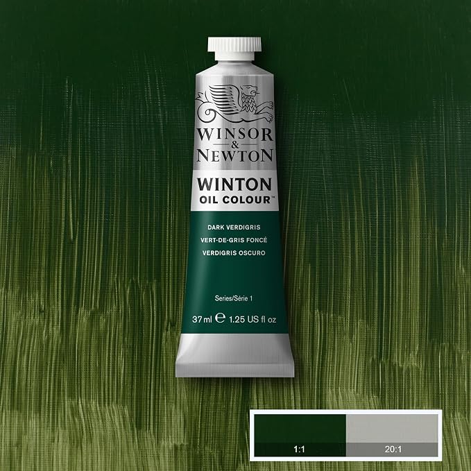 Winsor & Newton Winton Oil Color, 37ml Tube, Dark Verdigris - Image 3