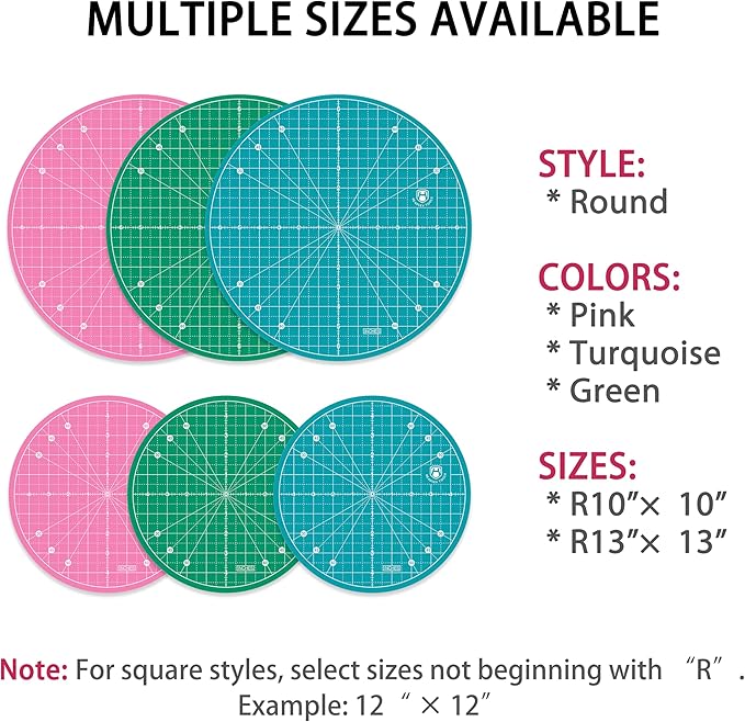 Headley Tools 13"x13" Round Rotating Cutting Mat, Self Healing Mat - Image 2