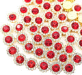 12mm 150pcs Crystal Red Sew on Rhinestones, Crystals Glass Gems by Unknown
