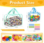 8 Packs 8 Colors Large Toy Storage Bags - Image 2