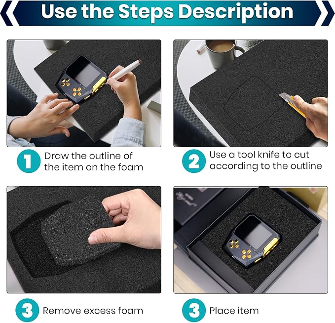 3 Pcs 16 x 12 x 2 Inches Foam Inserts - Image 5