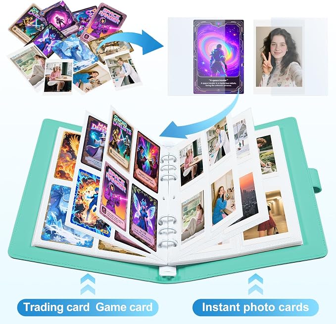 PU Leather Refillable Photo Album A5 Photocard Binder, 200 Pockets, Compatible - Image 2