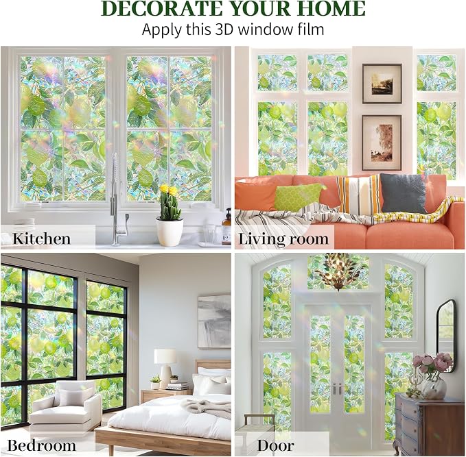 Window Privacy Film Stained Glass Rainbow Window Film - Image 5