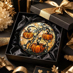 Orange Pumpkin Acrylic Suncatcher Faux Stained Glass Window Hanging 6.3" | - Image 7