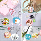 350Pcs Acrylic Keychain Blanks Clear Acrylic Round Ornament Blank - Image 9
