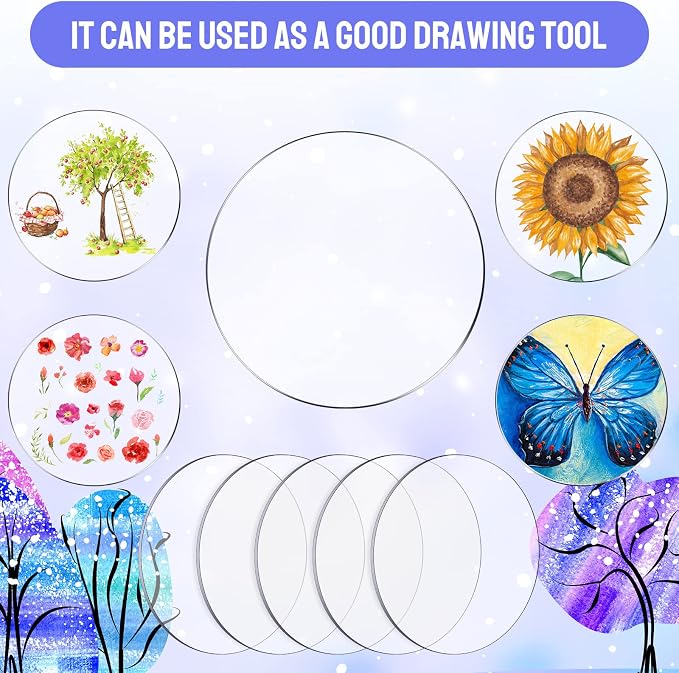 60 Pieces Transparent Acrylic Circle Discs Thick Round Acrylic Sheets Blanks - Image 5