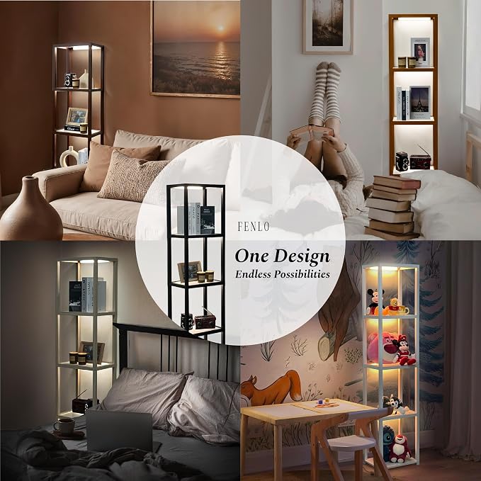 FENLO LED Glass Display Cabinet – Dimmable Lighted Furniture - Image 7