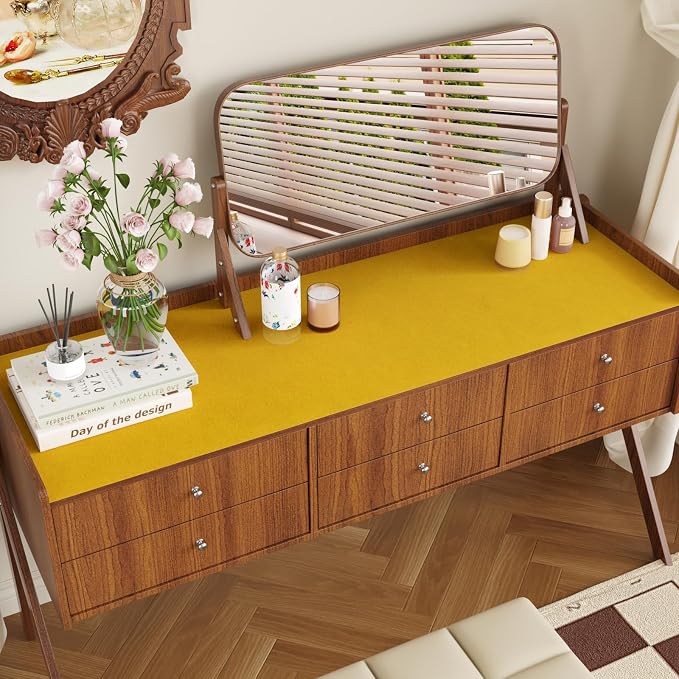 CRE8TIVE Mustard Yellow Velvet Drawer Liner Felt Velvet Flocking Liner - Image 7