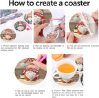 Clendo 8 PCS Christmas Gnome Diamond Art Coaster Kits - Image 6