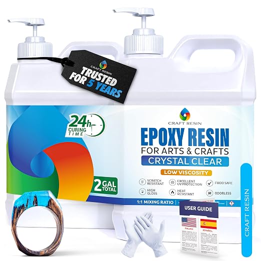 Craft Resin 2 Gallon Crystal Clear Epoxy Resin Kit by CraftResin
