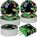 50 Guests Reptile Snake Party Plates and Napkins Party Supplies Jungle Swamp by Qyeahkj