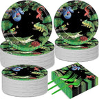 50 Guests Reptile Snake Party Plates and Napkins Party Supplies Jungle Swamp by Qyeahkj
