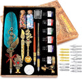 Aifeiter Quill Pen Feather Calligraphy Pen and Ink Set, Wax Seal Stamp Set by Aifeiter
