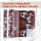Tintnut Cow Print Permanent Vinyl Roll 12in x 5ft Red Brown Adhesive Vinyl | - Image 2