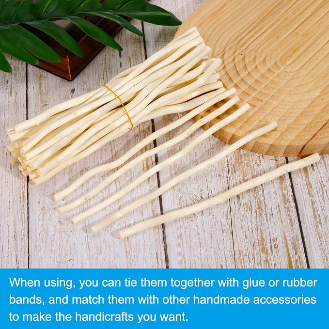 PATIKIL 60 Pcs / 50cm Wood Log Sticks, 0.2-0.5inch in Diameter Natural Driftwood - Image 4