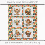 ‍ Patchwork Angel Cotton Fabric Panel – 6 Designs + Bonus Sheet 29.5×19.6 inch - Image 6