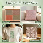 Geometric Texture Stencils for Crafts Reusable 12Pcs Stencils | DIY Art - Image 5