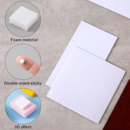 Joez Wonderful 4 Sheets Foam Adhesive Squares, 0.47in & 0.2in - Image 3
